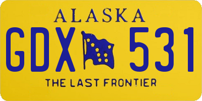 AK license plate GDX531