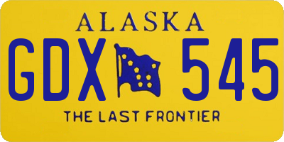 AK license plate GDX545