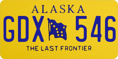 AK license plate GDX546