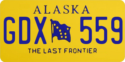 AK license plate GDX559