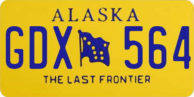 AK license plate GDX564