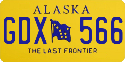 AK license plate GDX566