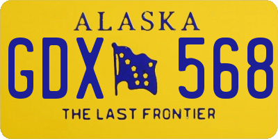 AK license plate GDX568