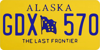 AK license plate GDX570