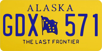 AK license plate GDX571