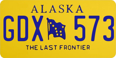 AK license plate GDX573