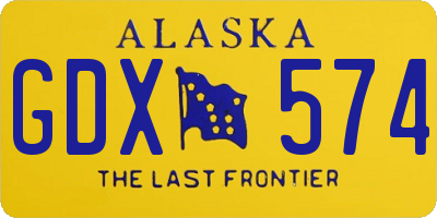 AK license plate GDX574