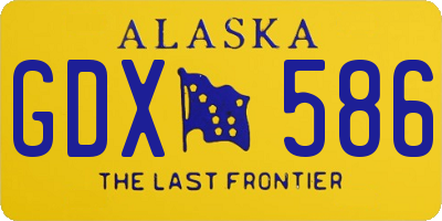AK license plate GDX586