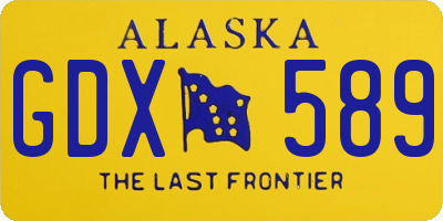 AK license plate GDX589
