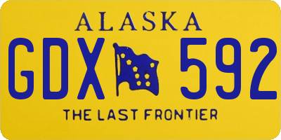 AK license plate GDX592