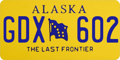 AK license plate GDX602