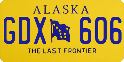 AK license plate GDX606