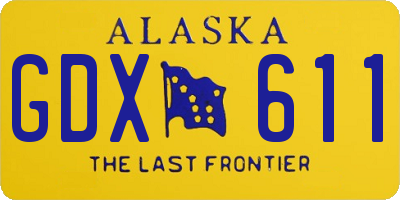 AK license plate GDX611