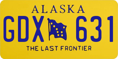AK license plate GDX631
