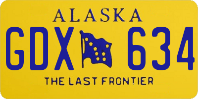 AK license plate GDX634