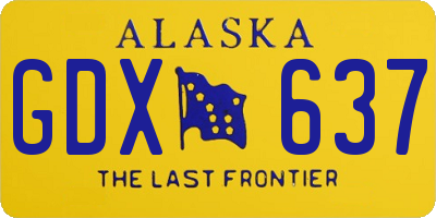 AK license plate GDX637