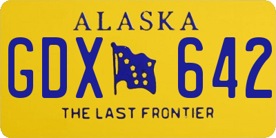 AK license plate GDX642
