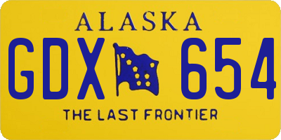 AK license plate GDX654