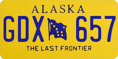 AK license plate GDX657
