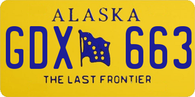 AK license plate GDX663