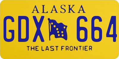 AK license plate GDX664