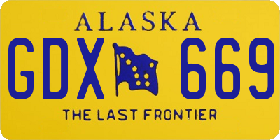 AK license plate GDX669