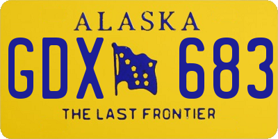 AK license plate GDX683