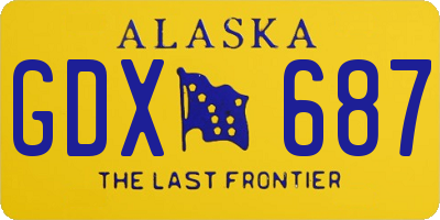 AK license plate GDX687