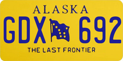 AK license plate GDX692