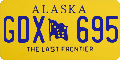 AK license plate GDX695