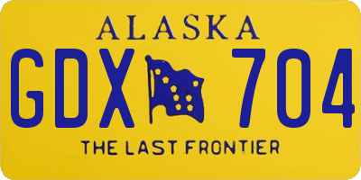 AK license plate GDX704