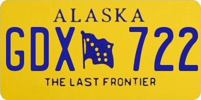 AK license plate GDX722