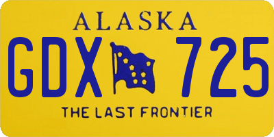 AK license plate GDX725
