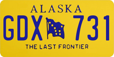 AK license plate GDX731