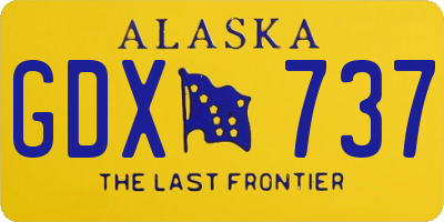 AK license plate GDX737