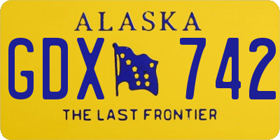 AK license plate GDX742