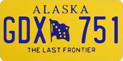 AK license plate GDX751