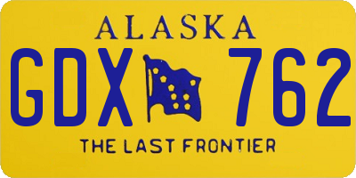 AK license plate GDX762