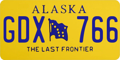 AK license plate GDX766