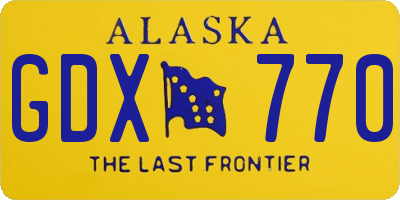 AK license plate GDX770
