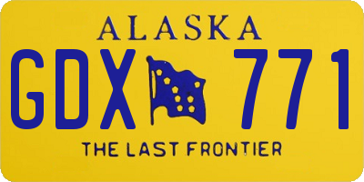 AK license plate GDX771