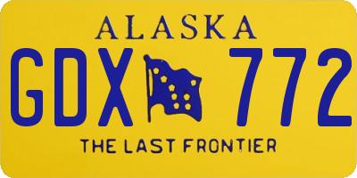 AK license plate GDX772