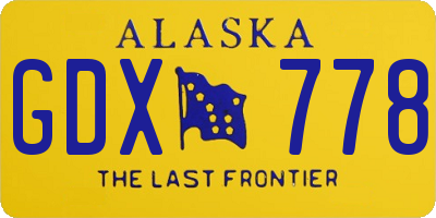 AK license plate GDX778