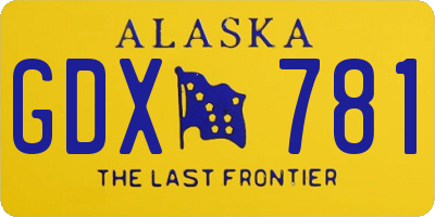AK license plate GDX781