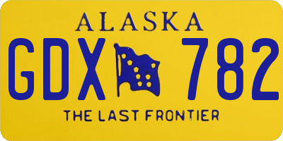 AK license plate GDX782