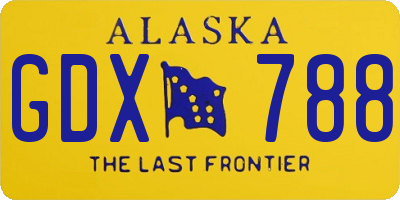 AK license plate GDX788