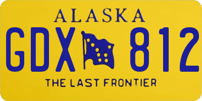 AK license plate GDX812