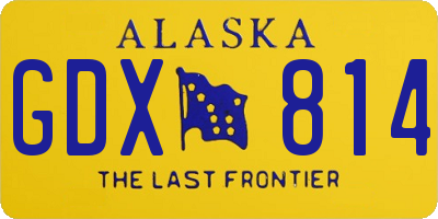 AK license plate GDX814