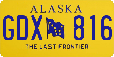 AK license plate GDX816