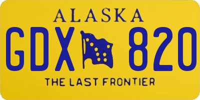 AK license plate GDX820